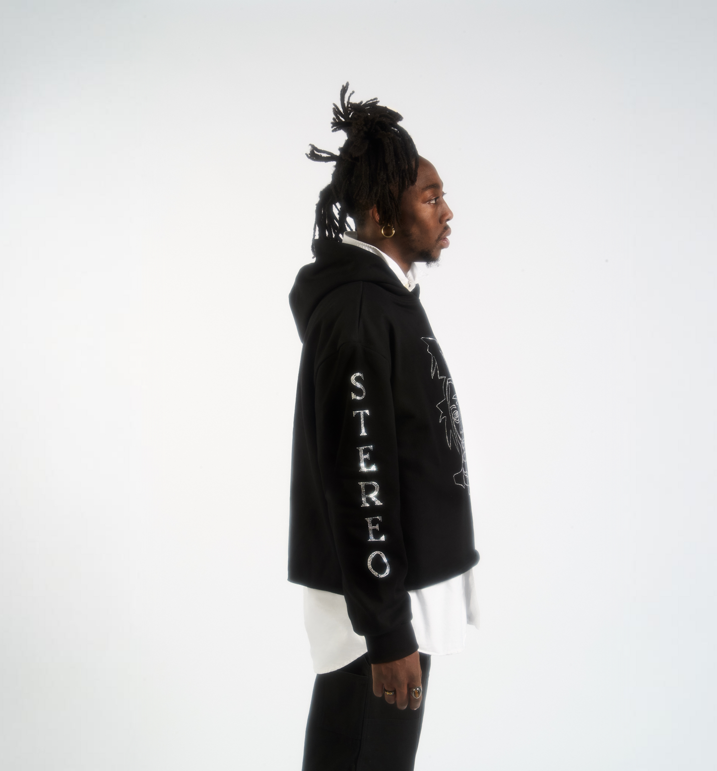 Basqui-Drive Rhinestone Hoodie